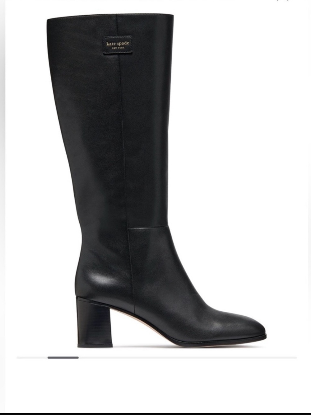 Kate Spade Black Leather Boots with Inside Zipper